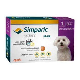 Simparic 2,6 a 5kg Individual 10mg (Sarolaner)