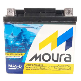 Bateria Moura p/ Moto ma 5d