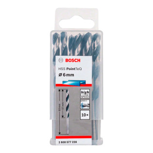 Broca Hss Pointeq 6 mm cx 10pcs
