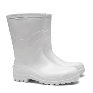 Bota Pvc Branca C/curto