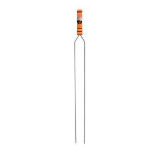 Espeto 2 Hastes Aco Prata 85cm - Grilazer - Gr0204