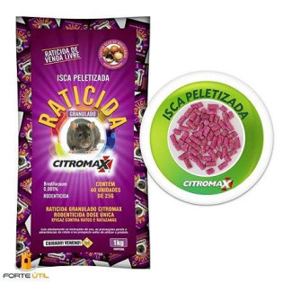 Raticida Granulado Rosa 25g Citromax